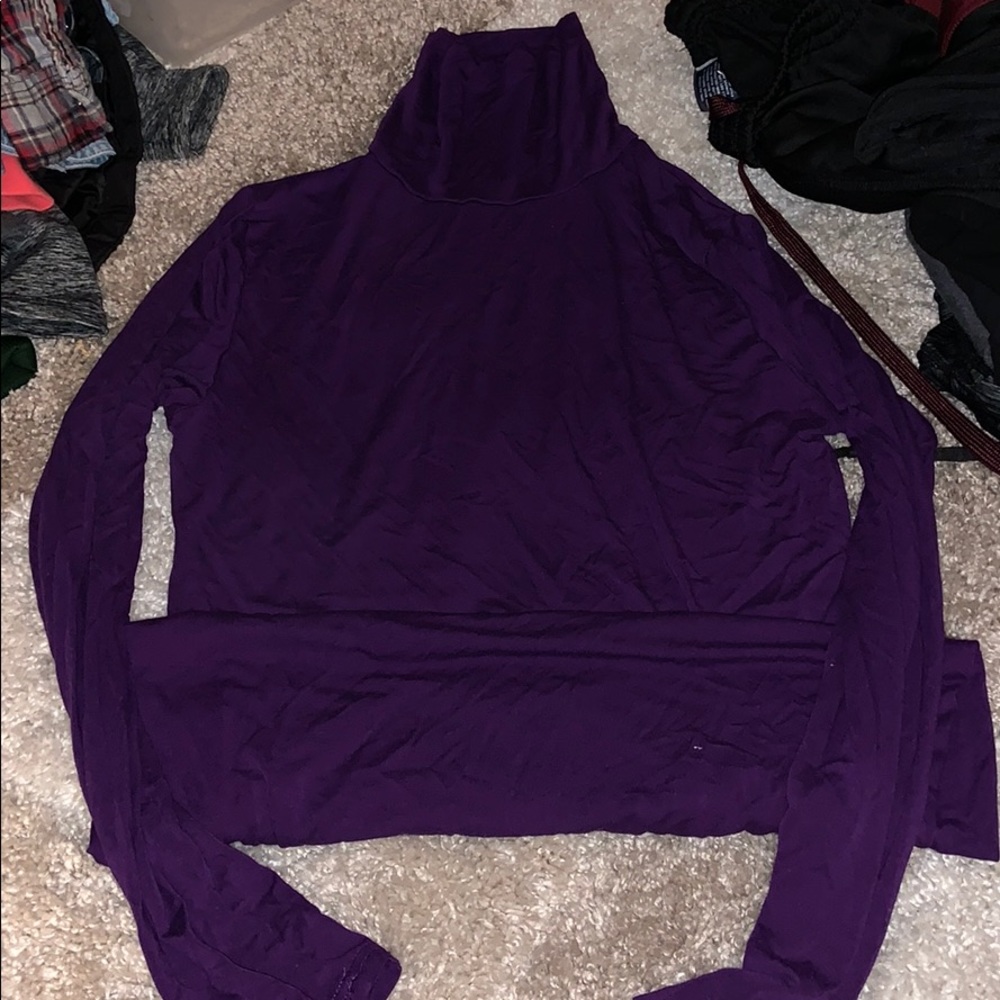 Purple turtle neck dress